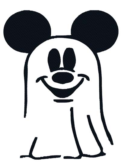 Mickey Ghost Outline